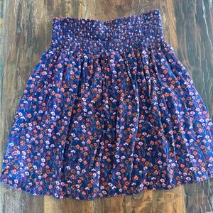 Mossimo Supply Co. Floral Mini Skirt - Blue and Orange